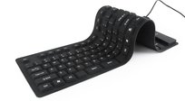 Gembird Klawiatura silikonowa czarna USB+PS2 Gembird