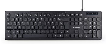 Gembird Multimedia Keyboard KB-MCH-04 USB Keyboard, Wired, US, Black - Gembird