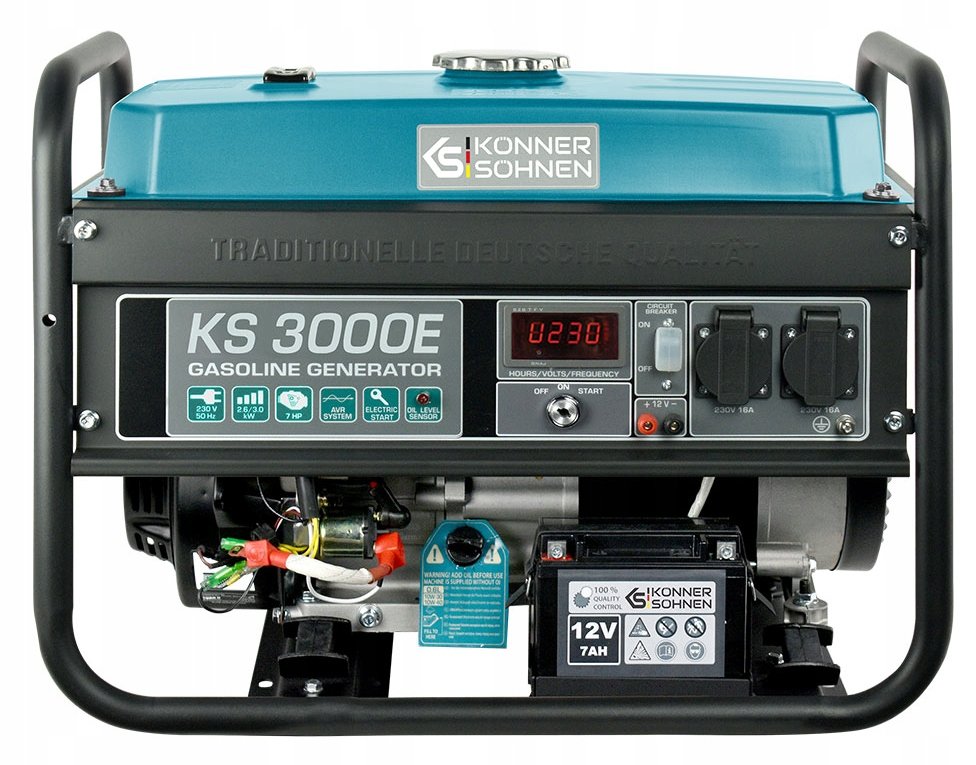 Generator benzynowy KÖNNER & SÖHNEN, 2,6kW, 230V, KS 3000E