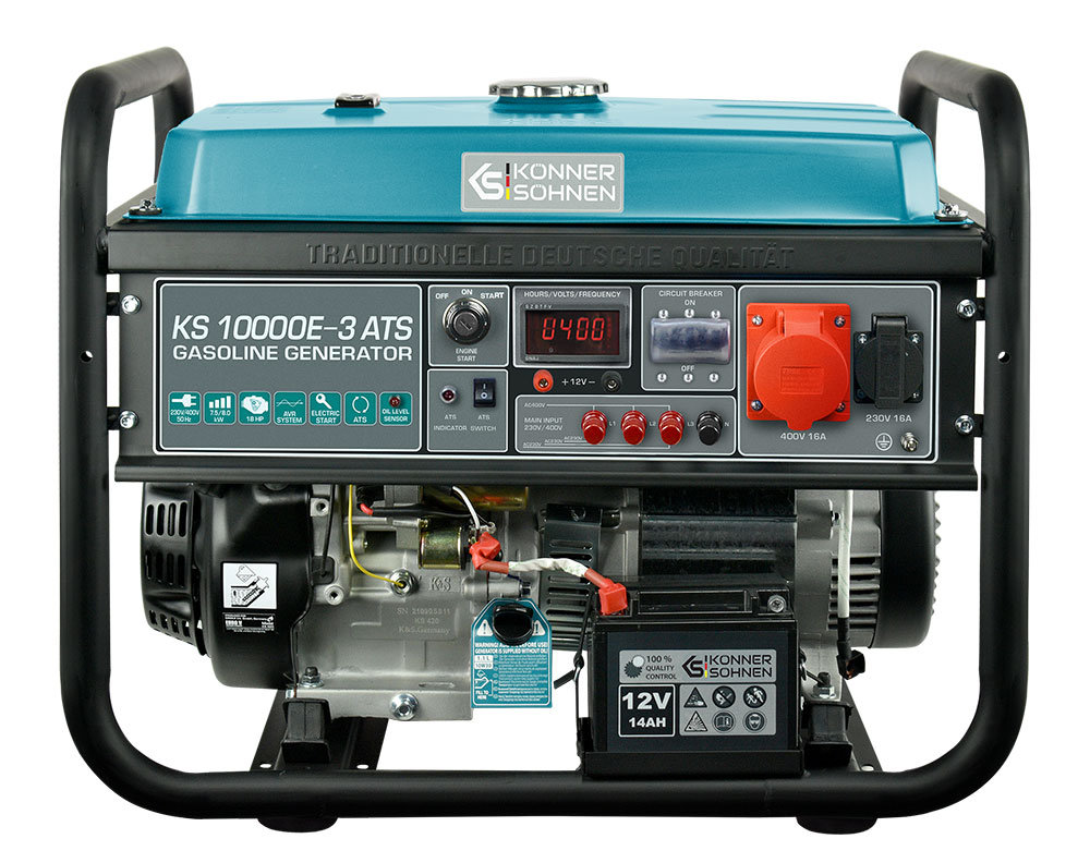 Generator benzynowy KÖNNER & SÖHNEN, 7,5kW, 230/400V, KS 10000E-3 ATS