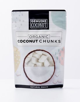 Genuine Coconut, kawałki kokosa świeże bezglutenowe bio, 100 g - GENUINE COCONUT