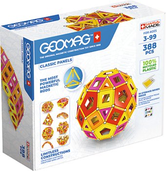 Geomag, Klocki Konstrukcyjne Classic Panels Re Warm Masterbox 388, G192  - Geomag