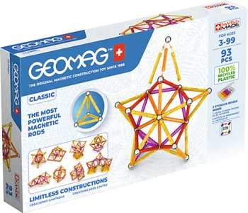 Geomag, klocki konstrukcyjne Classic Recycled G273, 93 elementy - Geomag