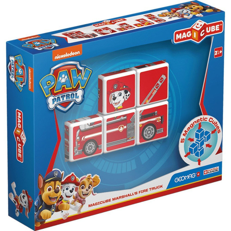 Geomag, klocki magnetyczne, MagiCube PawPatrol - Marshall Vehicle-Zdjęcie-0