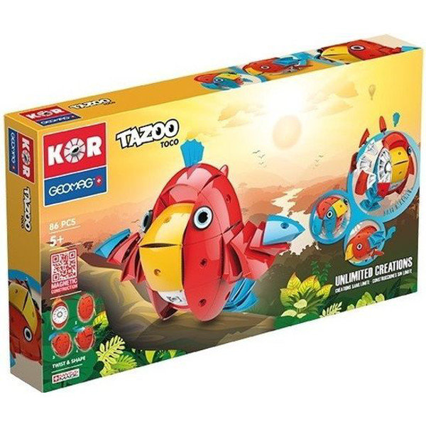 Geomag Kor, klocki magnetyczne Tazoo Toco