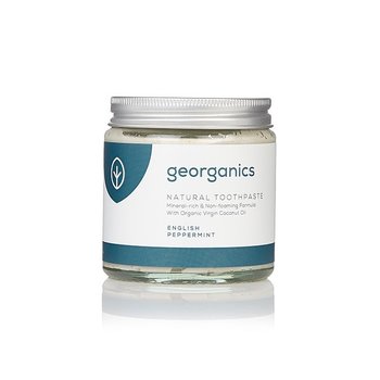Georganics, mineralna pasta do zębów w słoiku English Peppermint, 120 ml - Georganics