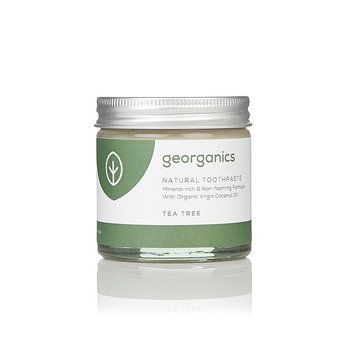 Georganics, mineralna pasta do zębów w słoiku Tea Tree, 120 ml - Georganics