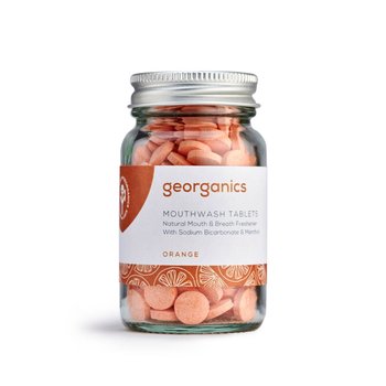 Georganics, naturalne tabletki do płukania jamy ustnej Orange, 180 tabletek - Georganics