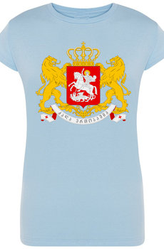 Georgia Gruzja T-Shirt Damski Herb Nadruk r.M - Inna marka