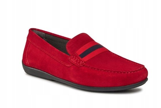 Geox Geox Męskie Mokasyny Czerwone Skórzane Wsuwane 44 Jjf