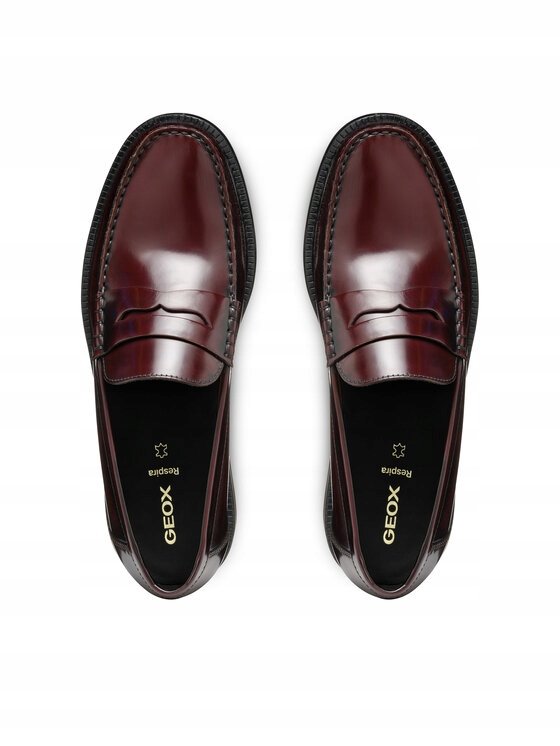 Geox Geox Mokasyny Męskie Brązowe Eleganckie Wsuwane ze Skórą 40 Jwb