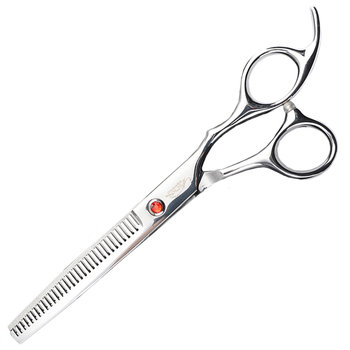 GEPARD Degażówki nożyczki praworęczne groomerskie 7,0 offset fryzjerskie do strzyżenia włosów do salonu linia Superior - Calissimo