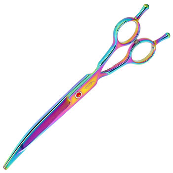 GEPARD Nożyczki praworęczne groomerskie 7,0 offset fryzjerskie do strzyżenia włosów do salonu linia Superior - Calissimo
