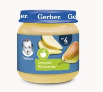 Gerber, Deserek Gruszki Williamsa dla niemowląt po 4 miesiącu, 125 g