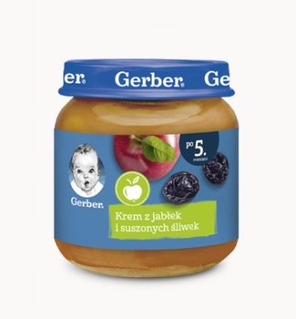 Gerber, Deserek krem z jabłek i suszonych śliwek dla niemowląt po 5 miesiącu, 125 g - Gerber
