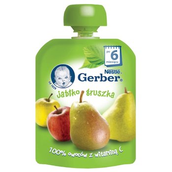 Gerber, Deserek w tubce, Jabłko gruszka, 90 g - Gerber