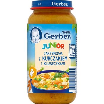 Gerber, Jarzynowa z kurczakiem i kluseczkami, 250 g - Gerber