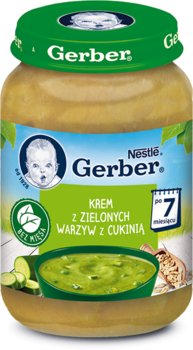 Gerber, Krem z zielonych warzyw z cukinią, 190 g - Gerber