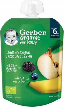 Gerber Organic Mus Jabłko Banan Jagoda Jeżyna 80G - Gerber