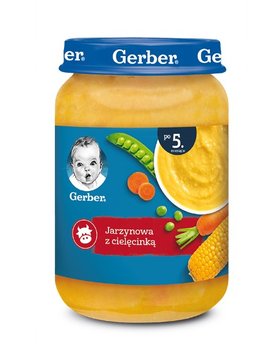 Gerber, Zupka jarzynowa z cielęciną dla niemowląt po 5 miesiącu, 190 g - Gerber