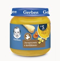 Gerber, Zupka jarzynowa z królikiem dla niemowląt po 5 miesiącu, 125 g