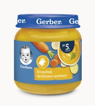 Gerber, Zupka rosołek drobiowo-wołowy dla niemowląt po 5 miesiącu, 125 g - Gerber