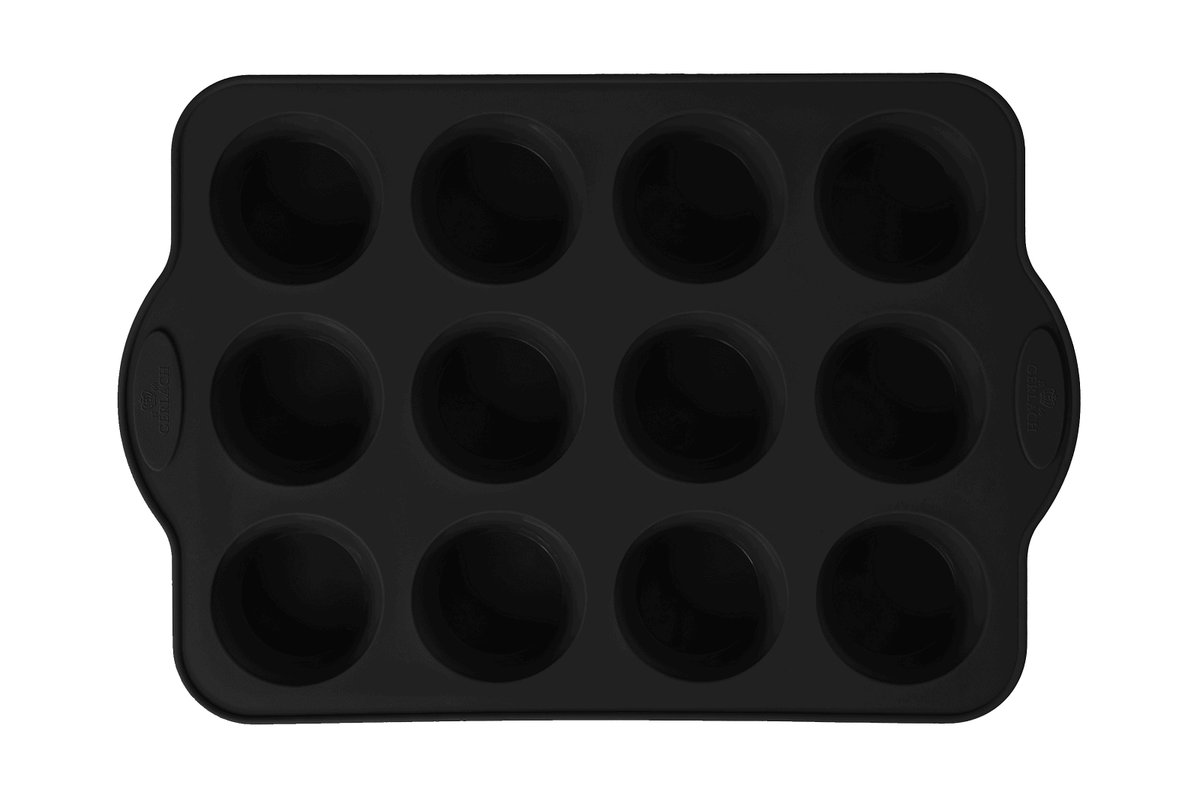 Фото - Форма для випічки й запікання GERLACH Silikonowa forma do pieczenia na muffiny 12szt SMART BLACK 