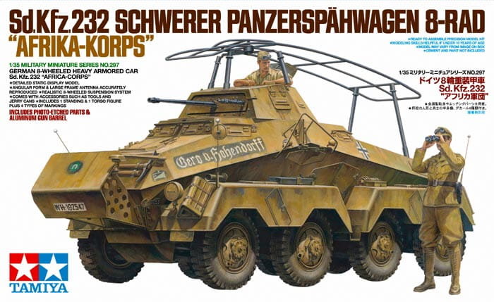 Фото - Збірна модель TAMIYA German 8-Wheeled Heavy Armored Car Sd.Kfz.232 'Africa-Corps' 1:35  3 