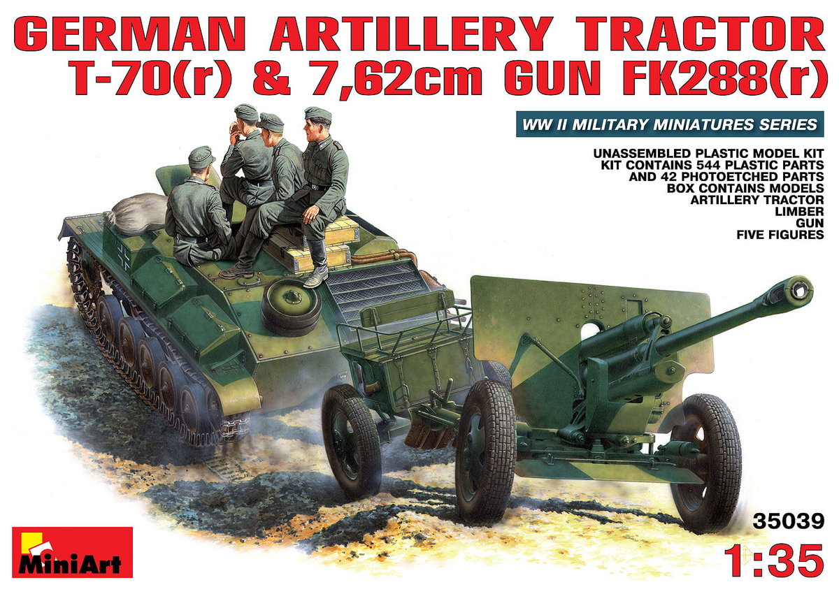 Zdjęcia - Model do sklejania (modelarstwo) MiniArt German artillery tractor T-70(r) and 7,62cm FK 288(r) 1:35  35039 