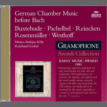 German Chamber Music Before Bach - Musica Antiqua Köln, Reinhard Goebel