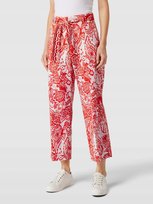 GERRY WEBER SPODNIE ELEGANCKIE Z WZOREM W KWIATY Z WYSOKIM STANEM 38 6FA Gerry Weber