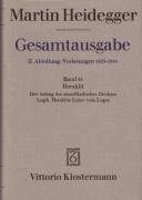 Gesamtausgabe Abt. 2 Vorlesungen Bd. 55. Heraklit Heidegger Martin