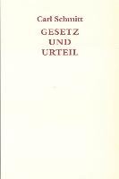Gesetz und Urteil Schmitt Carl
