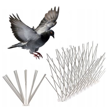 Gęste, metalowe kolce na gołębie, kolce na ptaki 50cm 60 kolców 3 m - sarcia.eu