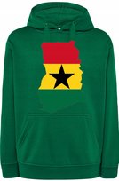 Ghana Męska Bluza Flaga Kaptur r.XXL