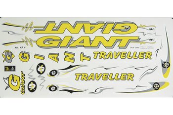 Giant, Zestaw naklejek KR4, żółty, 20 szt. - Giant
