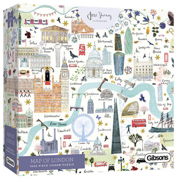 Gibsons, puzzle, Mapa Londynu, 1000 el. - Gibsons