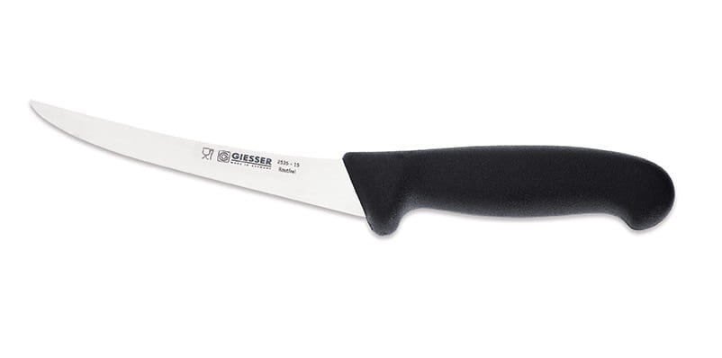 Zdjęcia - Nóż kuchenny Giesser 2535 15 trybownik elastyczny 15cm czarny 