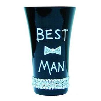 Gift World, Kieliszek, Best Man, czarny, 60 ml - Gift World