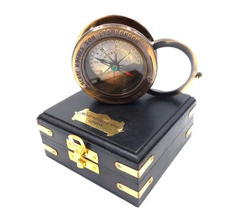 GiftDeco, Kompas z lupą w pudełku drewnianym - GiftDeco