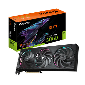 Gigabyte GeForce RTX 5060 AORUS ELITE 8GB GDDR7 DLSS 4 (GV-N5060AORUS E-8GD) - Gigabyte