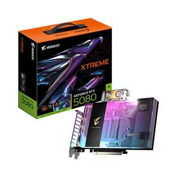 Gigabyte GeForce RTX 5080 Aorus XTREME WATERFORCE WB 16GB GDDR7 DLSS 4 (GV-N5080AORUSX WB-16GD) - Gigabyte