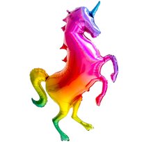 Gigantyczny Balon foliowy tęczowy jednorożec 135cm Unicorn