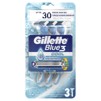 Gillette, Blue 3 Cool, Jednorazowa maszynka do golenia, 3 szt. - Gillette