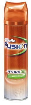 Gillette, Fusion, nawilżający żel do golenie dla skóry wrażliwej, 200 ml - Gillette