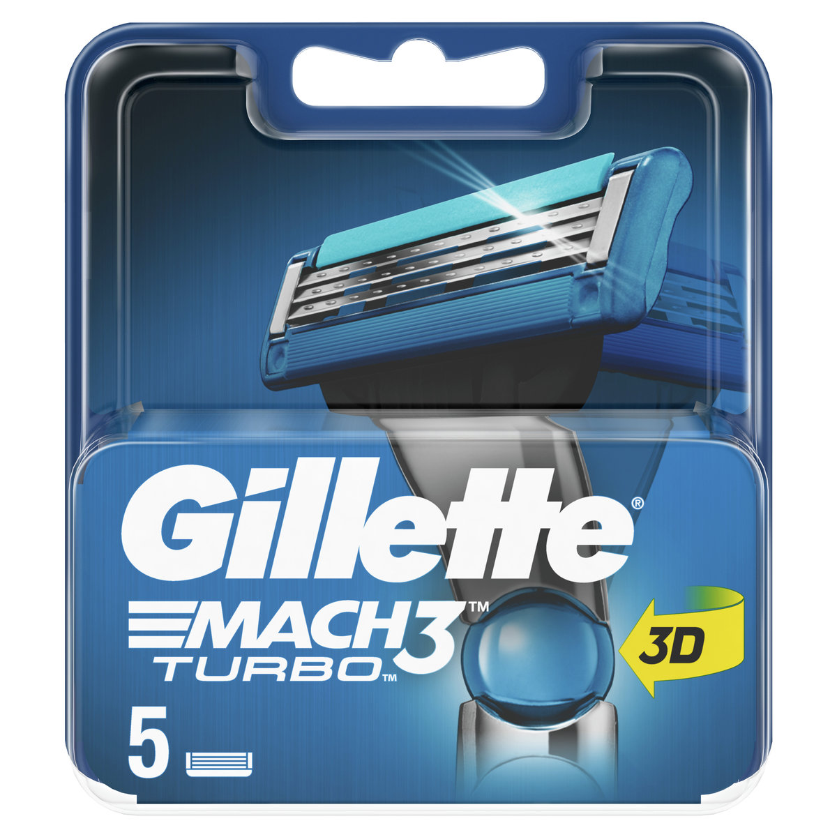 Фото - Бритва / лезо Procter & Gamble Gillette Mach3 Turbo Ostrza wymienne do maszynki do golenia, 5 sztuk 