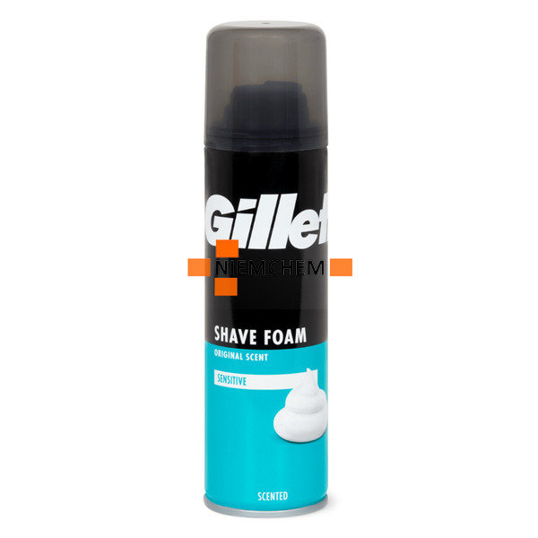 Фото - Піна для гоління Gillette Sensitive Pianka do Golenia Skóry Wrażliwej 200ml[DE] 