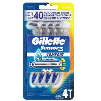 Gillette, Sensor3 Comfort jednorazowe maszynki do golenia 4szt - Gillette