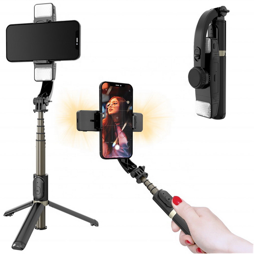 Фото - Штативи для селфі Pilot Gimbal Selfie Stick Twin LED kijek do zdjęć tripod statyw  Bluetooth 