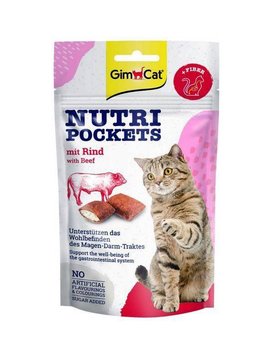 Gimcat Nutri Pockets 60g Beef&Fiber - GIMBORN